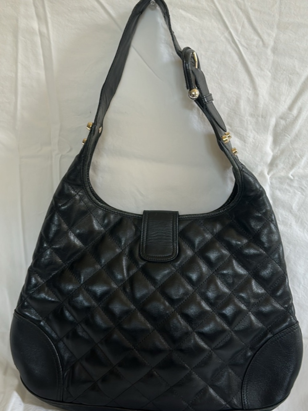 Burberry Quilted Black Leather Brook Hobo Shoulder Bag with Lock EUC - Picture 14 of 14